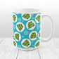 Cute Frog Pattern Turquoise Mug at Amy's Coffee Mugs