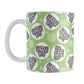Cute Green Elephant Pattern Mug (11oz) at Amy's Coffee Mugs