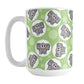 Cute Green Elephant Pattern Mug (15oz) at Amy's Coffee Mugs