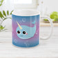 Cute Happy Narwhal with Bubbles - Narwhal Mug at Amy's Coffee Mugs