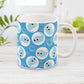 Blue Narwhal Mug - Cute Narwhal Bubble Pattern Blue Narwhal Mug at Amy's Coffee Mugs