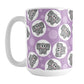 Cute Purple Elephant Pattern Mug (15oz) at Amy's Coffee Mugs