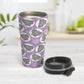 Cute Purple Elephant Pattern Travel Mug (15oz) at Amy's Coffee Mugs