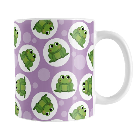Cute Purple Frog Pattern Mug (11oz) at Amy's Coffee Mugs
