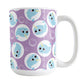Cute Purple Narwhal Bubble Pattern Mug (15oz) at Amy's Coffee Mugs