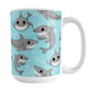 Cute Underwater Shark Pattern Mug (15oz) at Amy's Coffee Mugs