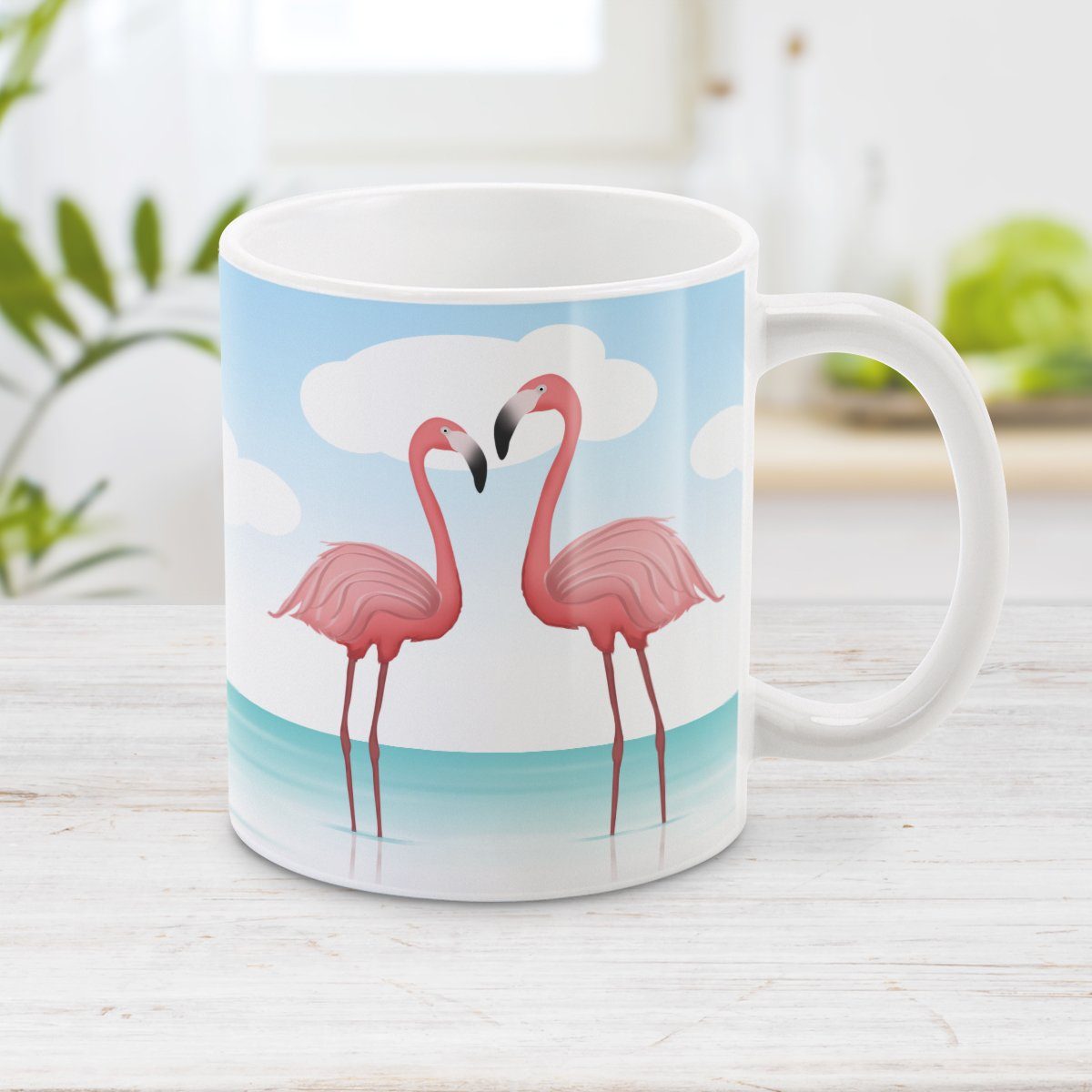 Flamingo Mug - Flamingos in the Water - Flamingo Mug at Amy's Coffee Mugs