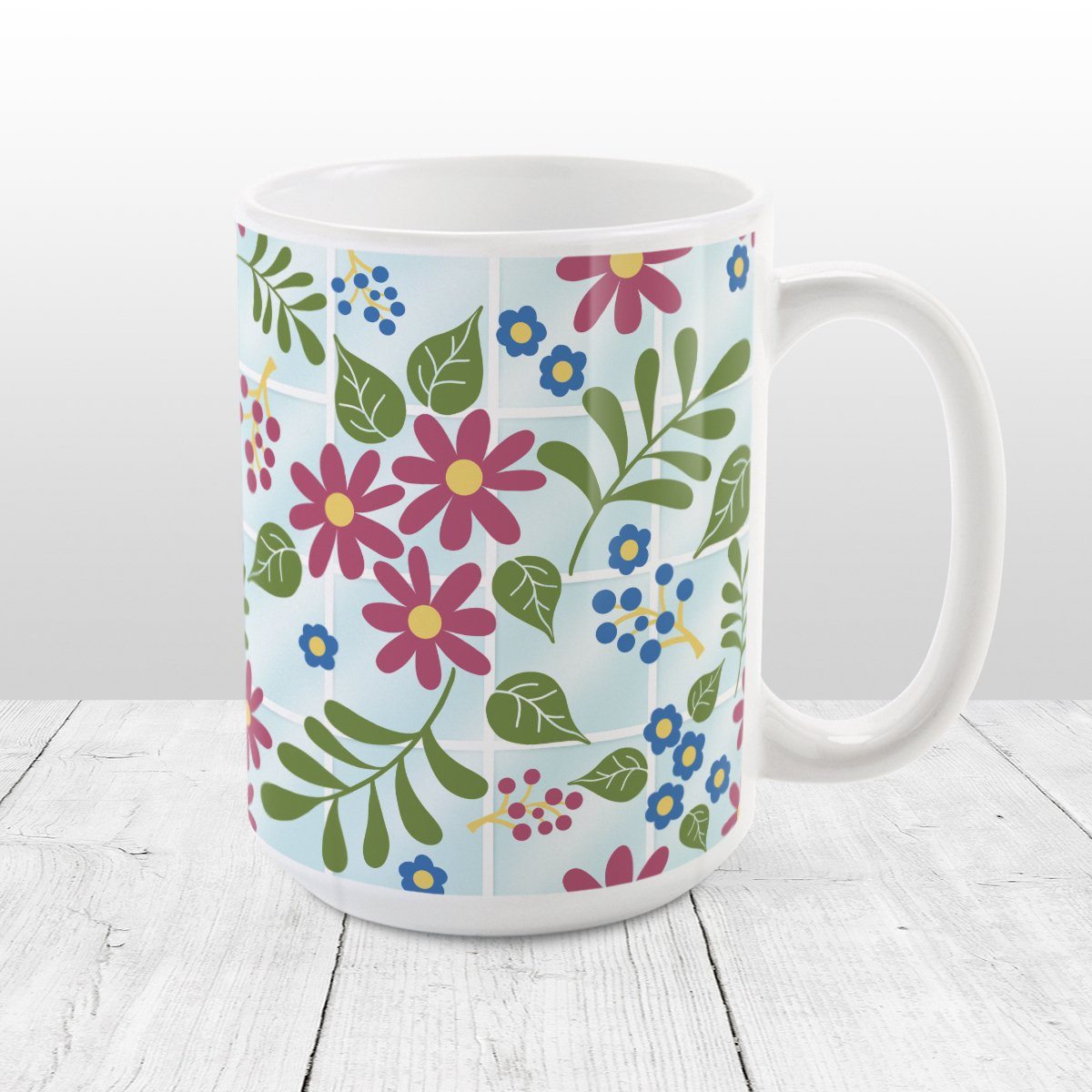 Flowers in the Greenhouse Mug (15oz) at Amy's Coffee Mugs