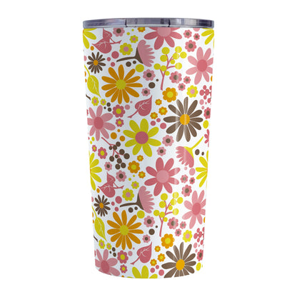 Fruity Summer Flowers Tumbler Cup (20oz, stainless steel insulated) at Amy's Coffee Mugs