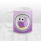 Funny Cute Purple Owl Mug at Amy's Coffee Mugs