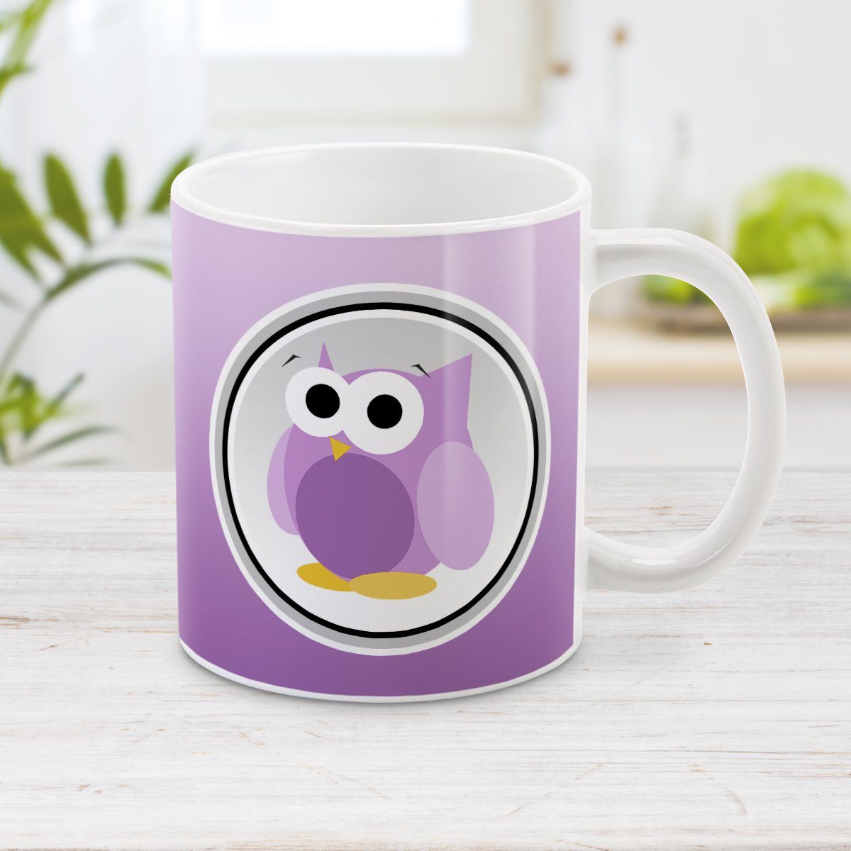 Purple Owl Mug - Funny Cute Purple Owl Mug at Amy's Coffee Mugs