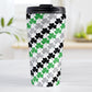 Green Black and Gray Clovers Travel Mug (15oz, stainless steel insulated) at Amy's Coffee Mugs