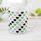 Green Black Gray Hearts Pattern Mug at Amy's Coffee Mugs