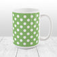 Green Polka Dot Pattern Mug at Amy's Coffee Mugs