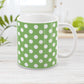 Green Polka Dot Pattern Mug at Amy's Coffee Mugs