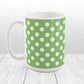 Green Polka Dot Pattern Mug at Amy's Coffee Mugs