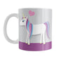 Happy Pink Heart Purple Unicorn Mug (11oz) at Amy's Coffee Mugs