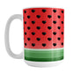 Hearts Pattern Watermelon Mug (15oz) at Amy's Coffee Mugs