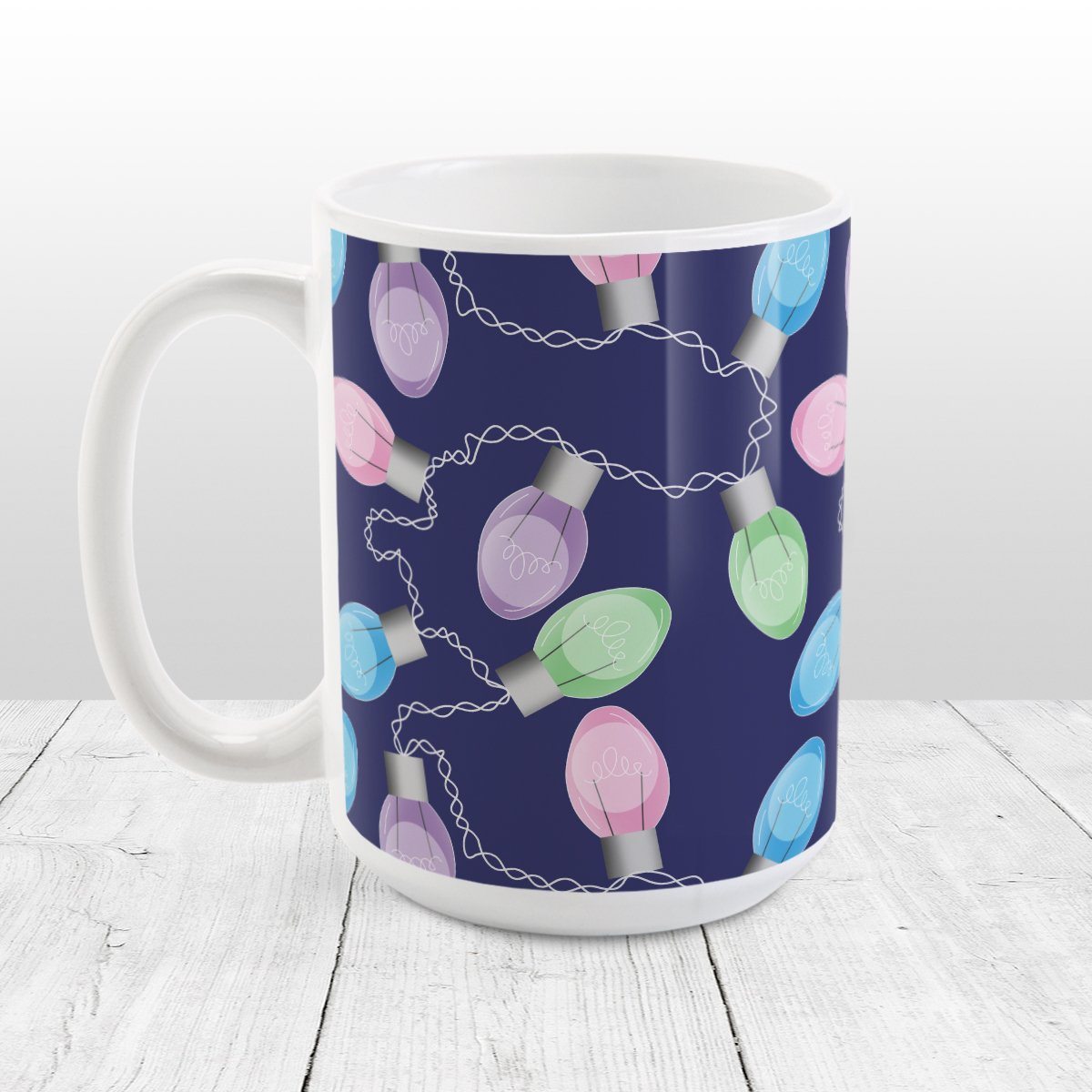 Mugs, Coffee Mug, Christmas Coffee Mug, Christmas Lights Coffee Mug,  Holiday Coffee Mug, Christmas Lights Mug, , Cute Christmas Gift, 