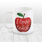 I Love to Teach, Red Apple Teacher Mug at Amy's Coffee Mugs