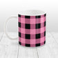 Light Pink and Black Buffalo Plaid Mug at Amy's Coffee Mugs