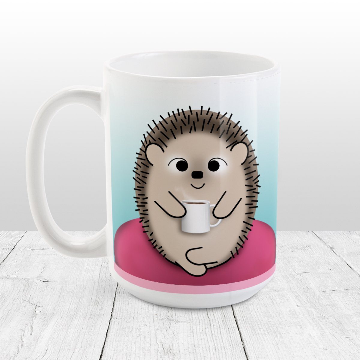 My Time to Relax - Pink Coffee Hedgehog Mug at Amy's Coffee Mugs