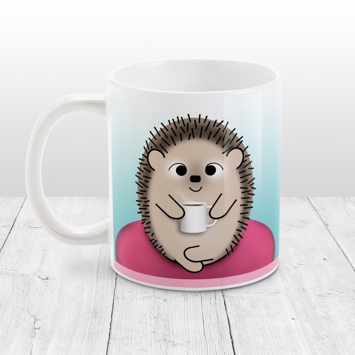 My Time to Relax - Pink Coffee Hedgehog Mug at Amy's Coffee Mugs