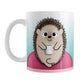 My Time to Relax - Cute Pink Coffee Hedgehog Mug (11oz) at Amy's Coffee Mugs
