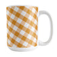 Orange Gingham Mug (15oz) at Amy's Coffee Mugs