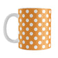 Orange Polka Dot Mug (11oz) at Amy's Coffee Mugs