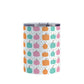 Orange Teal Pink Pumpkin Pattern Tumbler Cup (10oz, stainless steel insulated) at Amy's Coffee Mugs