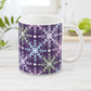 Pastel Winter Argyle Snowflake Pattern Mug (11oz) at Amy's Coffee Mugs
