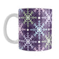 Pastel Winter Argyle Snowflake Pattern Mug (11oz) at Amy's Coffee Mugs