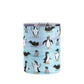 Penguin Parade Pattern Tumbler Cup (10oz, stainless steel insulated) at Amy's Coffee Mugs. Penguin Parade Pattern Mug at Amy's Coffee Mugs. A tumbler cup designed with a fun penguin parade pattern featuring a variety of penguins and baby penguins over an Antarctic background with waves of blue, turquoise, and purple colors with hints of snowflakes that wraps around the cup.