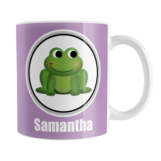 Personalized Adorable Purple Frog Mug (11oz) at Amy's Coffee Mugs