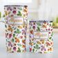 Personalized Changing Leaves Fall Tumbler Cups (20oz or 10oz) at Amy's Coffee Mugs. Stainless steel insulated tumbler cups designed with a fall themed pattern of leaves changing colors, as they do at the beginning of autumn, that wraps around the cups. Your personalized name is custom printed in an orange script font in a white rectangle over the leaves pattern. Photo shows both sized cups next to each other.