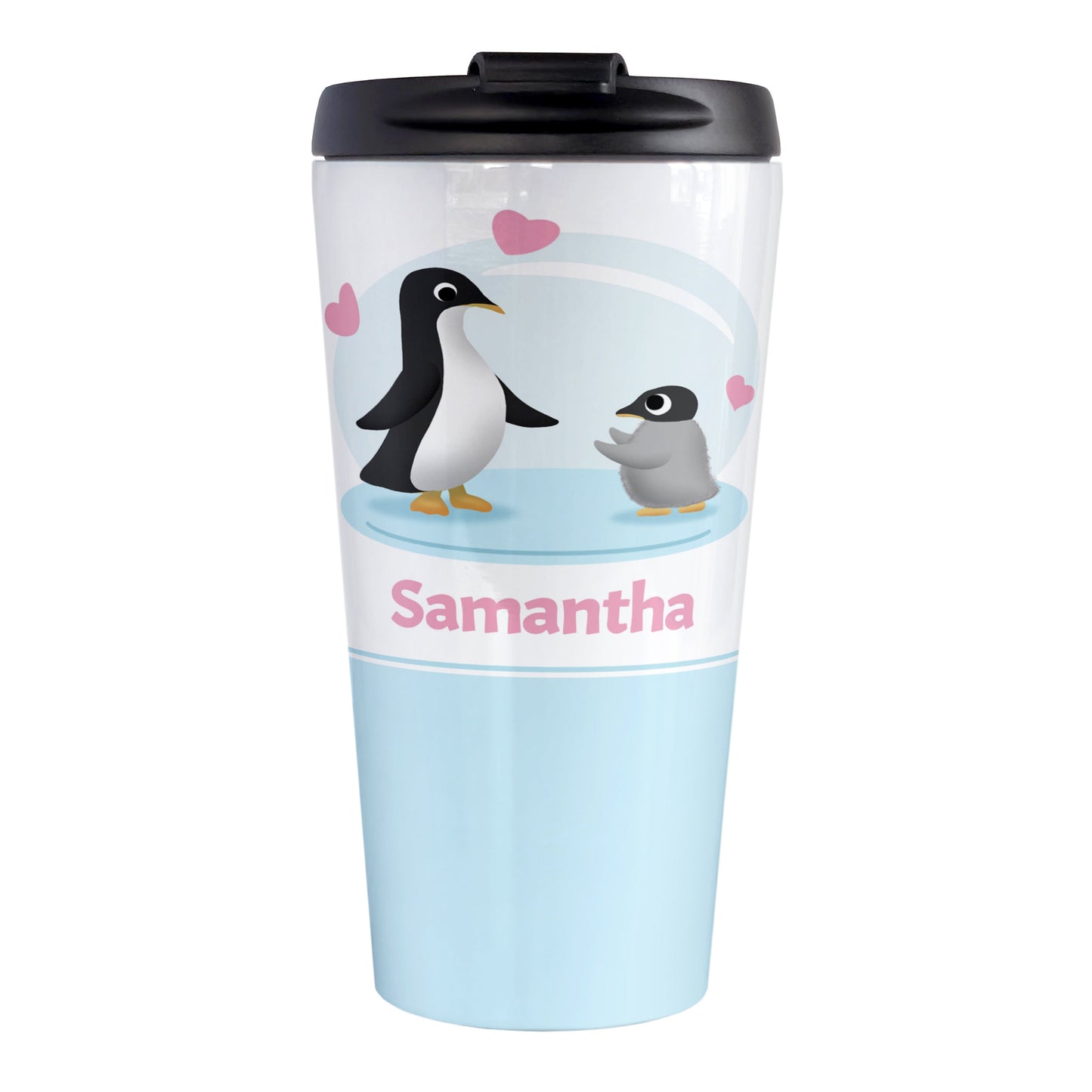 Personalized My Little Penguin Travel Mug (15oz, stainless steel insulated) at Amy's Coffee Mugs
