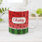 Personalized Red and Green Watermelon Mug at Amy's Coffee Mugs