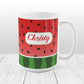 Personalized Red and Green Watermelon Mug at Amy's Coffee Mugs