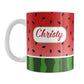 Personalized Red and Green Watermelon Mug (11oz) at Amy's Coffee Mugs