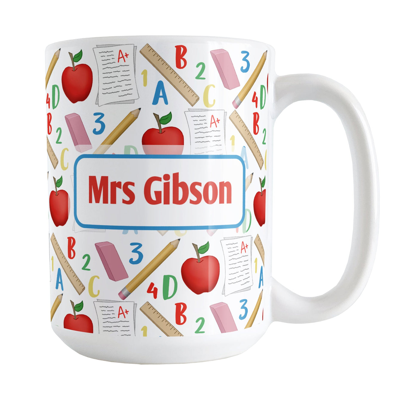 Personalized School Pattern Mug Custom School Gift For Teachers Amy personalized-school-pattern-mug-custom-school-gift-for-teachers-amy