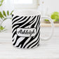 Personalized Zebra Print Pattern Mug at Amy's Coffee Mugs