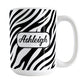 Personalized Zebra Print Pattern Mug (15oz) at Amy's Coffee Mugs