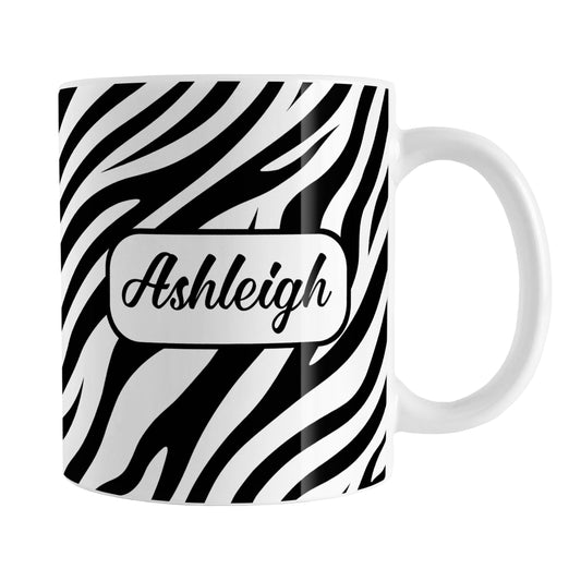 Personalized Zebra Print Pattern Mug (11oz) at Amy's Coffee Mugs