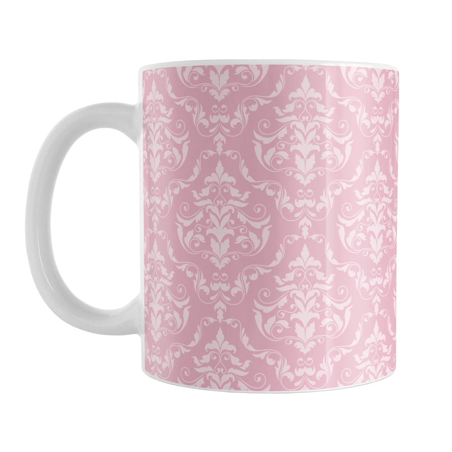 Pink Damask Pattern Mug (11oz) at Amy's Coffee Mugs