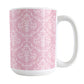 Pink Damask Pattern Mug (15oz) at Amy's Coffee Mugs