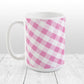 Pink Gingham Pattern Mug at Amy's Coffee Mugs