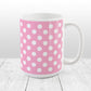 Pink Polka Dot Pattern Mug at Amy's Coffee Mugs
