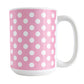 Pink Polka Dot Mug (15oz) at Amy's Coffee Mugs