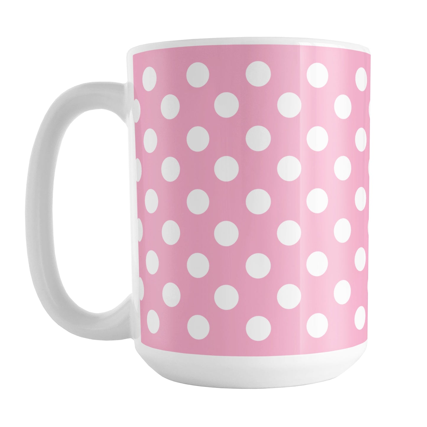 Pink Polka Dot Mug (15oz) at Amy's Coffee Mugs